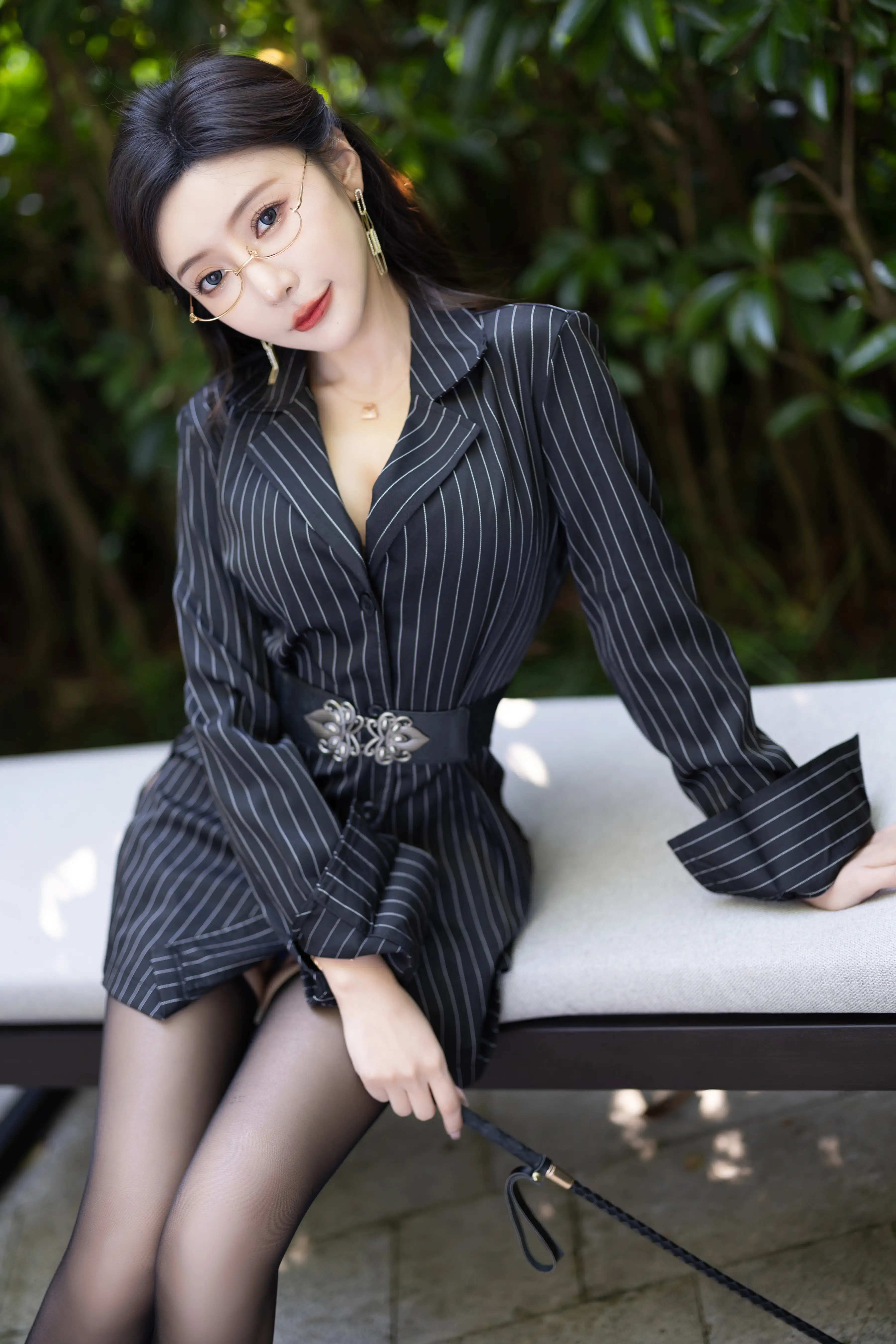王馨瑶_NO.038_内购无水印_VOL.1062_黑色条纹御姐_ - M940.COM 内部私购-第6张